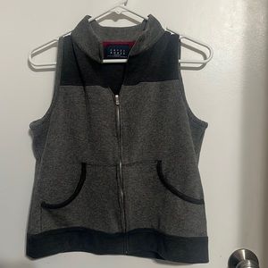 Crazy Horse A Liz Calborne Company - Woman’s Medium Light Grey/Dark Grey Vest